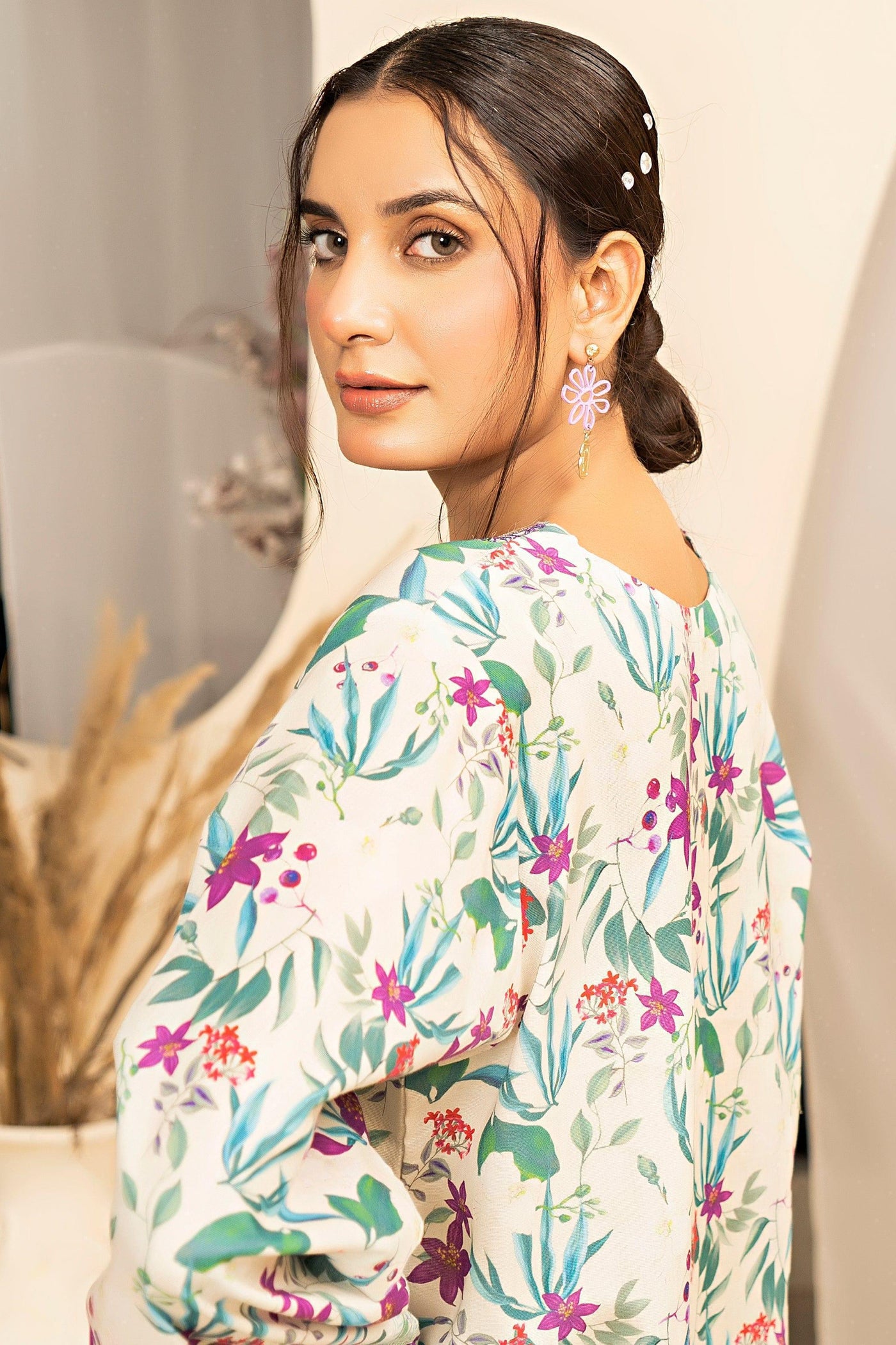 2 Piece White Embroidered Cotton Unstitched