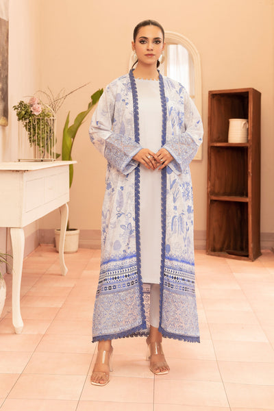 2 Piece White Unstitched Embroidered Lawn