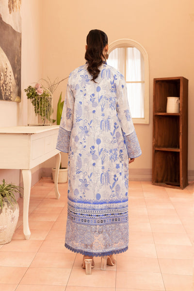 2 Piece White Unstitched Embroidered Lawn