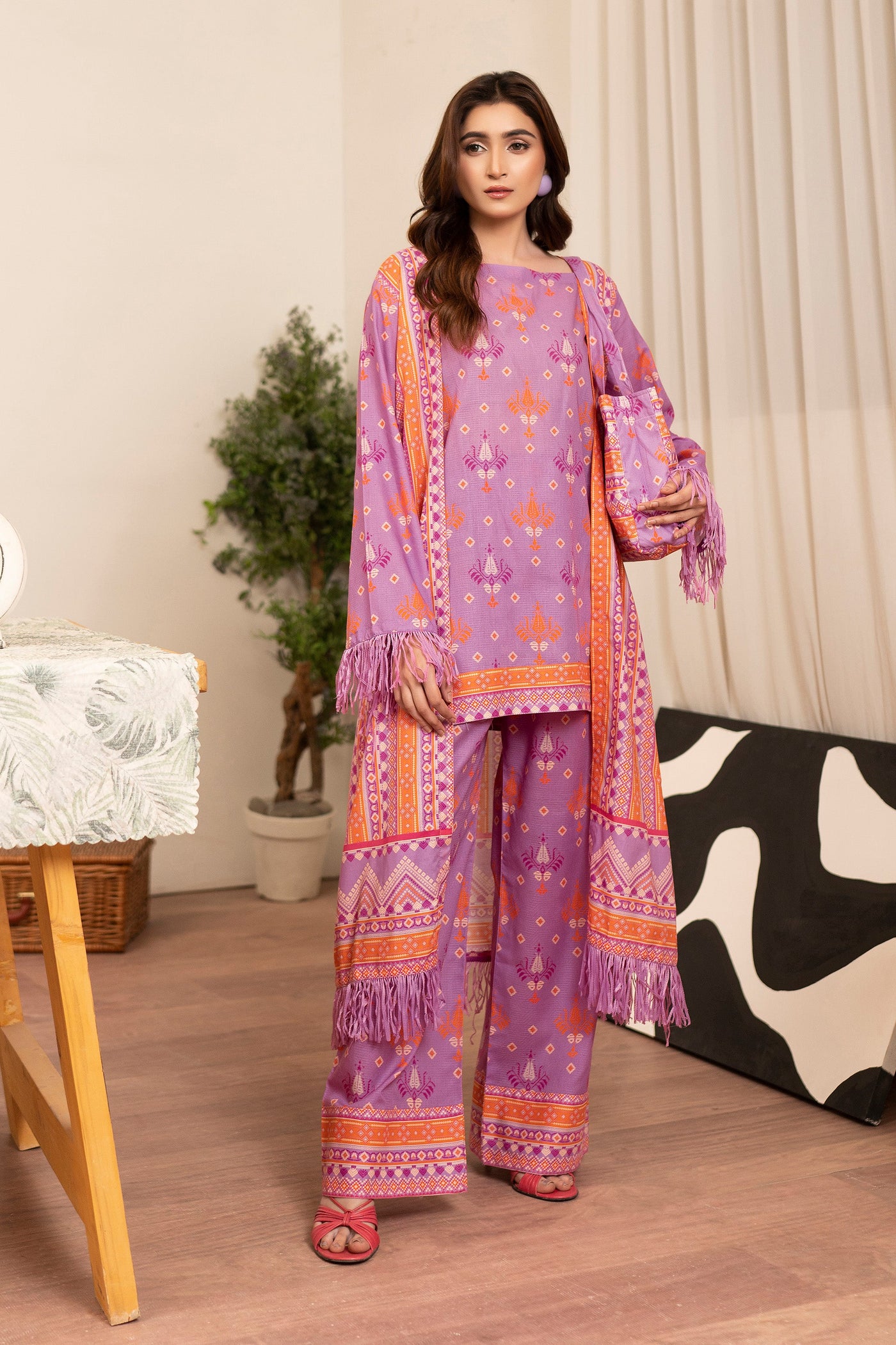 2 Piece Wisteria Unstitched Self Jacquard Lawn