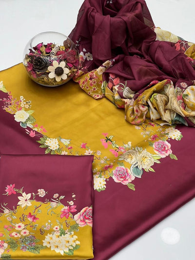 3pc &nbsp;Shamooz Silk Fabric